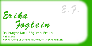 erika foglein business card
