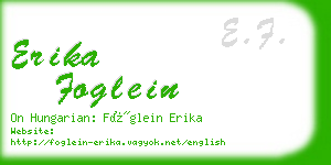 erika foglein business card